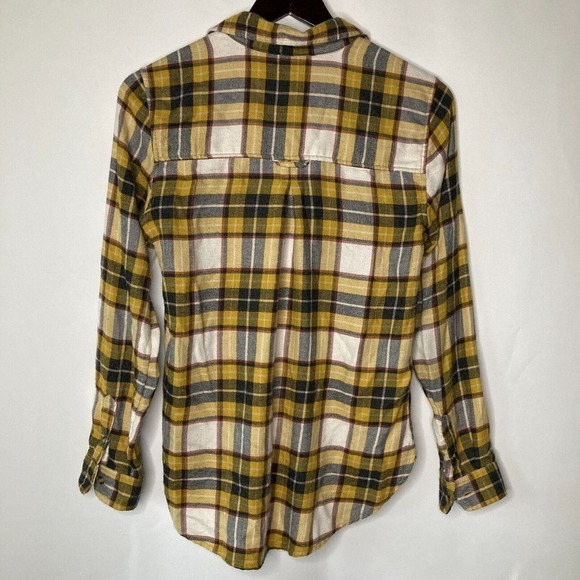 American Eagle Womens Soft Plaid Boyfriend Fit Long Sleeve Flannel Shirt Size XS - Picture 12 of 15